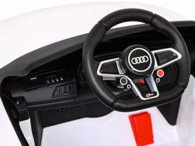 Audi R8 Sport 12v Elektroauto für Kinder (A300) - Weiß - kidsdrive.net - Rideonkidcar - Elektroauto für Kinder - Geschenkidee - Kinderfahrzeug