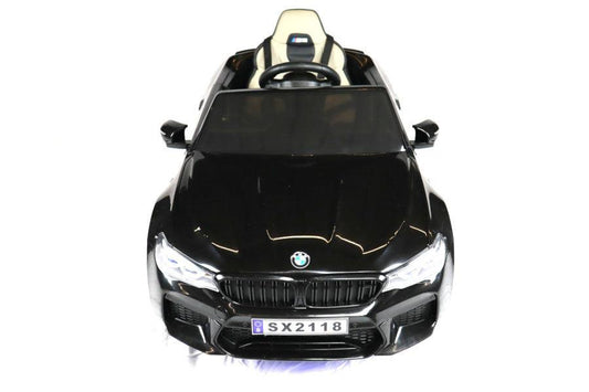 BMW M5 Kinderfahrzeug (schwarz) - Stilvoller Fahrspaß für kleine Rennfahrer - kidsdrive.net - Rideonkidcar - Elektroauto für Kinder - Geschenkidee - Kinderfahrzeug