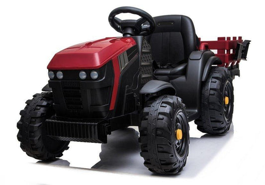 Elektrischer Traktor mit Anhänger BDM0925 in Rot – Perfektes Fahrzeug für junge Landwirte - kidsdrive.net - Rideonkidcar - Elektroauto für Kinder - Geschenkidee - Kinderfahrzeug