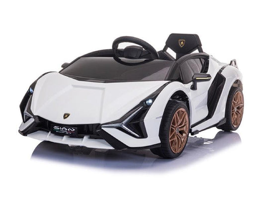 Lamborghini Sian Elektroauto für Kinder (QLS6388) - Weiß - kidsdrive.net - Rideonkidcar - Elektroauto für Kinder - Geschenkidee - Kinderfahrzeug