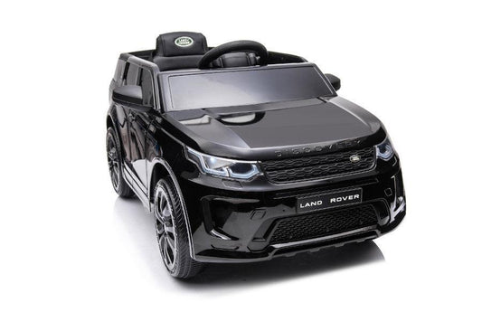 Lizenzierter Land Rover Discovery 5 Elektro Kinderauto in Schwarz mit Ledersitz und EVA-Reifen - kidsdrive.net - Rideonkidcar - Elektroauto für Kinder - Geschenkidee - Kinderfahrzeug