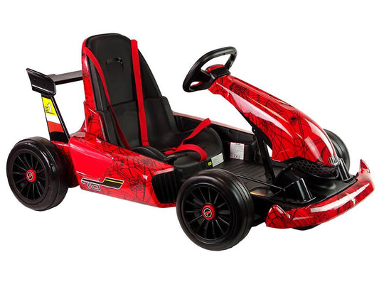 XMX619 Rot Lackierter Spinnen-Akku-Gokart – Ein faszinierendes Fahrerlebnis für Kinder - kidsdrive.net - Rideonkidcar - Elektroauto für Kinder - Geschenkidee - Kinderfahrzeug